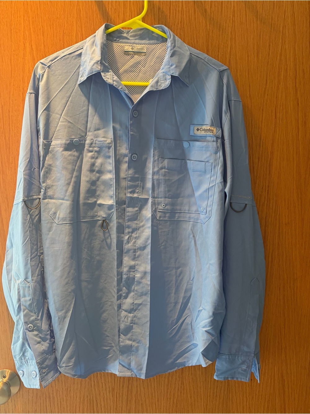 Columbia Light Blue Men’s Long-Sleeve Performance Shirt Jacket